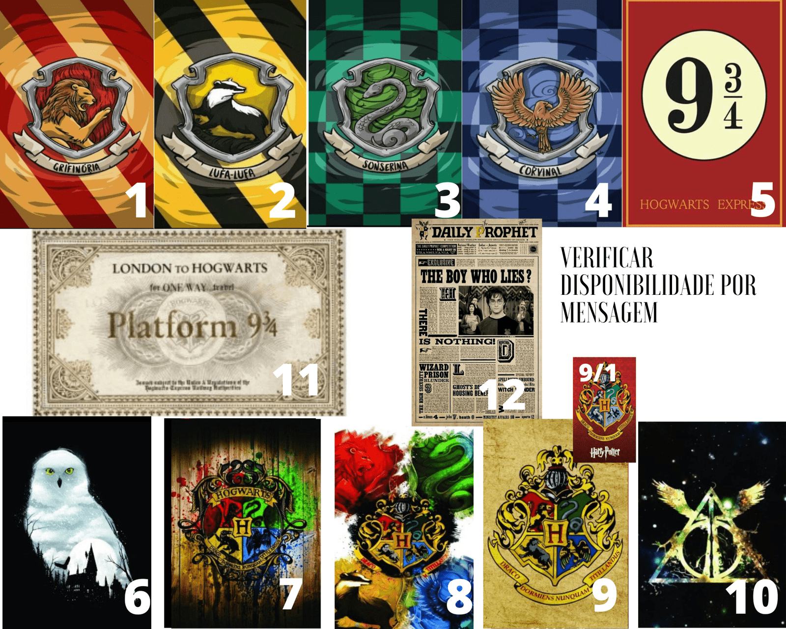 Placas Decorativas Harry Potter - ClassificadosBR